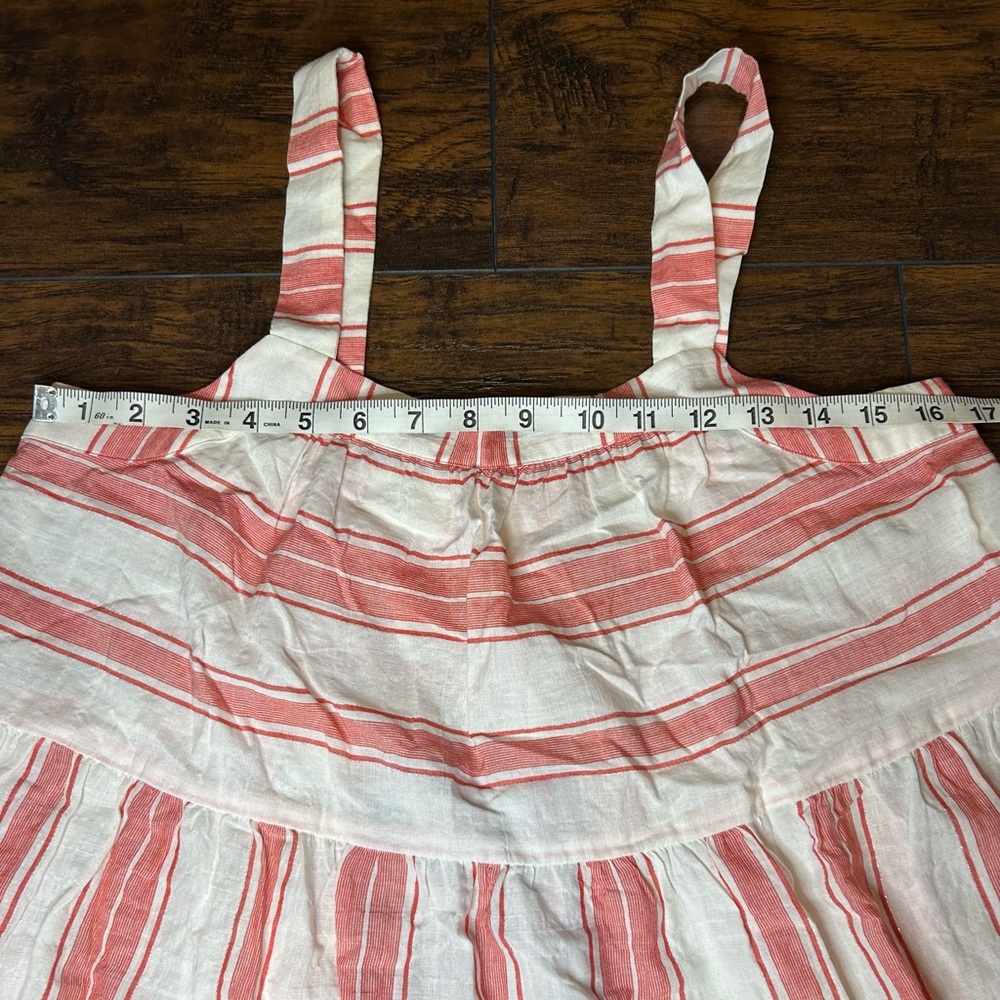 Loft red and white striped flowy boxy tank top - size small - Picture 8 of 11
